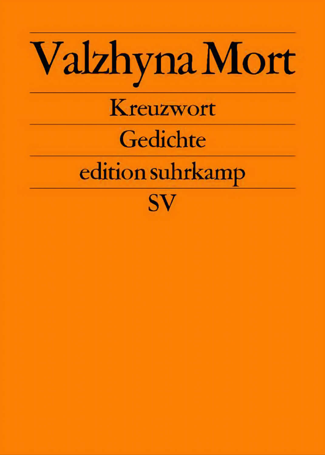 Valzhyna Mort: Kreuzwort